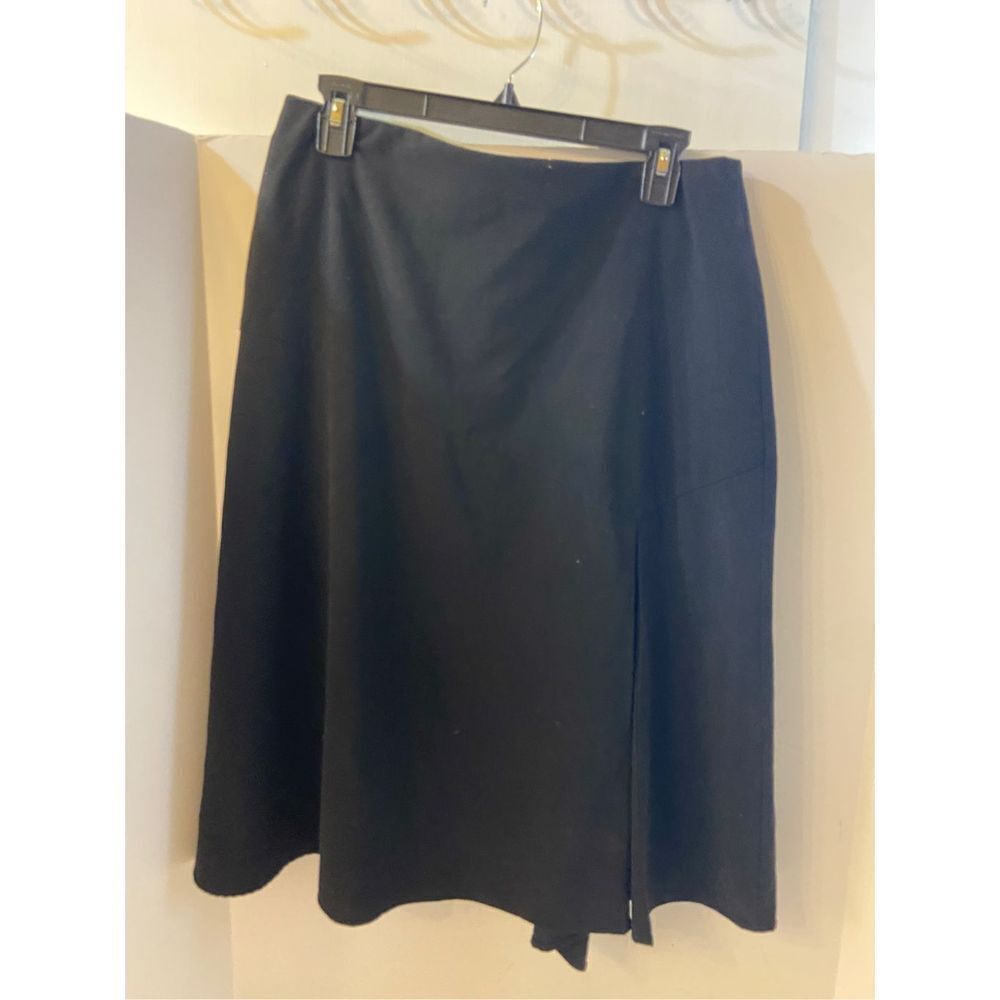 Worthington Rayon Stretch skirt size 12 Business Casual Professional Black